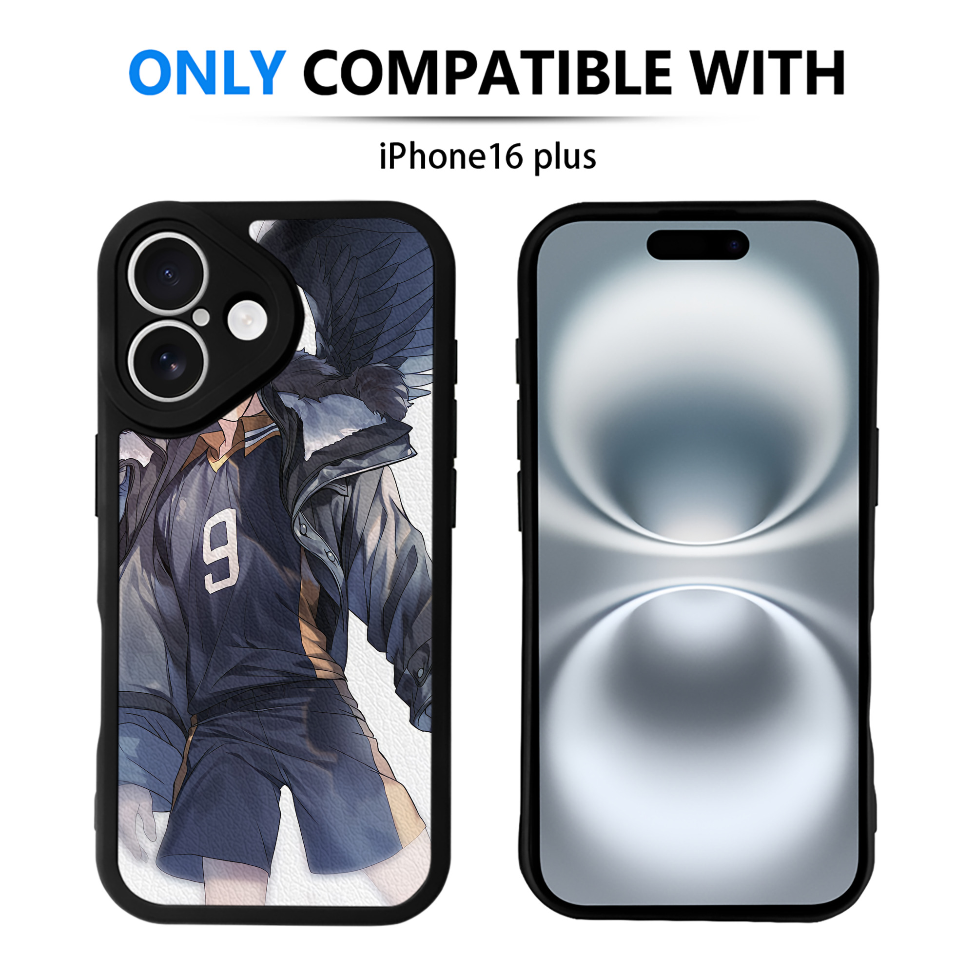 （画像用） ハイキュー!! Haikyu!! 【iPhone 16シリーズ対応】シリコンスマホケース（レザー調） 材質：シリコン